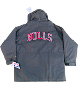 Load image into Gallery viewer, Chicago Bulls Starter VTG 90s Half Zip Hooded Pullover Puffer Jacket Mens L NWT