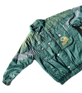 NFL Green Bay Packers Logo Athletic Pro Line Puffer Coat Jacket Men’s M Medium