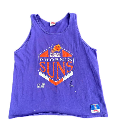 Vintage Phoenix Suns Tank Top Mens Size XL Purple Nutmeg Sportswear Made In USA