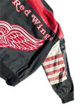 Load image into Gallery viewer, Vintage 90s Detroit Red Wings Jeff Hamilton JH NHL Hockey Leather Jacket | Large