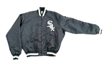 Load image into Gallery viewer, Vintage Chicago White Sox Starter Jacket Mens XL Black Diamond Collection Satin