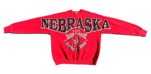 90s Nebraska Huskers National Champions Back to Back Crewneck Sweatshirt Sz XL