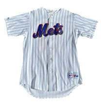 Load image into Gallery viewer, VTG Majestic New York Mets Mike Piazza Pinstripe Baseball Jersey Shirt L NWOT