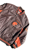 Load image into Gallery viewer, Vintage Carl Banks Leather Jacket Mens 2XL XXL Cleveland Browns NFL Football 90s