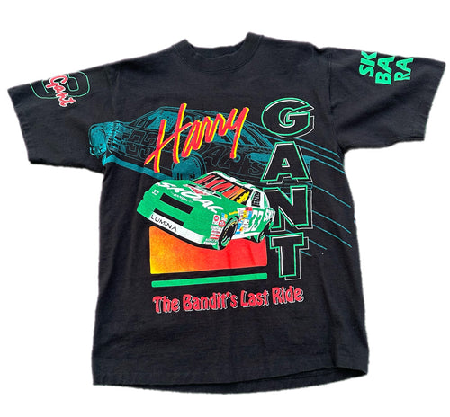 NASCAR Tshirt Harry Gant The Bandit’s Last Ride Medium Skoal All Over Print