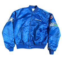 Load image into Gallery viewer, Vintage Starter Seattle Seahawks NFL Satin Bomber Jacket 90s Made In USA Sz XL