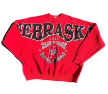 Load image into Gallery viewer, 90s Nebraska Huskers National Champions Back to Back Crewneck Sweatshirt Sz XL