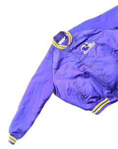 Vintage Minnesota Vikings Satin Jacket XXL Chalk Line 80s 90s USA 2XL Purple NFL