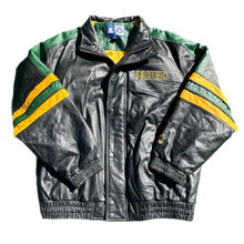 Load image into Gallery viewer, Green Bay Packers Leather Starter Jacket XL Jordan Love Team Excellent Condition