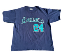 Load image into Gallery viewer, Vintage 1990s Ken Griffey Jr Seattle Mariners Jersey T Shirt Majestic #24 Size L