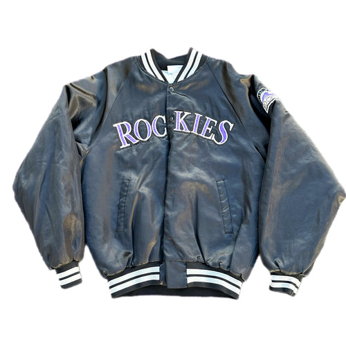 Colorado Rockies Jacket Men Medium Satin Coat MLB Baseball Vintage 90s Starter