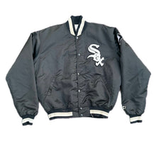 Load image into Gallery viewer, Vintage Chicago White Sox Starter Jacket Mens XL Black Diamond Collection Satin