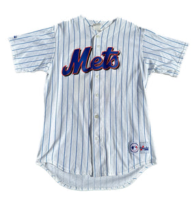 VTG Majestic New York Mets Mike Piazza Pinstripe Baseball Jersey Shirt L NWOT