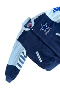 Vintage Jeff Hamilton NFL Dallas Cowboys Jacket Mens XXL Leather Wool Varsity