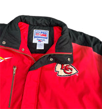 Load image into Gallery viewer, VINTAGE KANSAS CITY CHIEFS NFL REEBOK PRO LINE FULL ZIP JACKET MEDIUM M HOODED NWOT