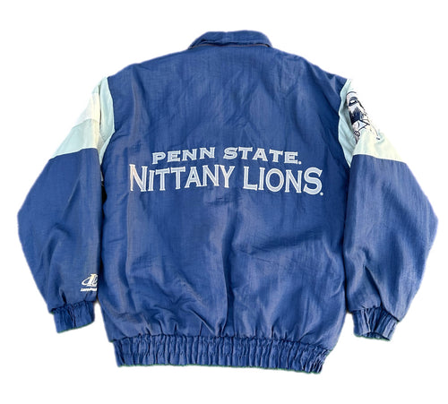 90s Vintage NCAA Penn State Pro Player Puffer Bomber Jacket Mens Medium M