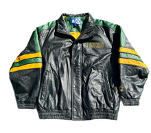 Load image into Gallery viewer, Green Bay Packers Leather Starter Jacket XL Jordan Love Team Excellent Condition