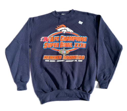 Vintage NFL DENVER BRONCOS SUPERBOWL XXXII 32 CHAMPIONS SWEATSHIRT M NWT Elway