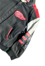 Load image into Gallery viewer, Vintage 90s Detroit Red Wings Jeff Hamilton JH NHL Hockey Leather Jacket | Large