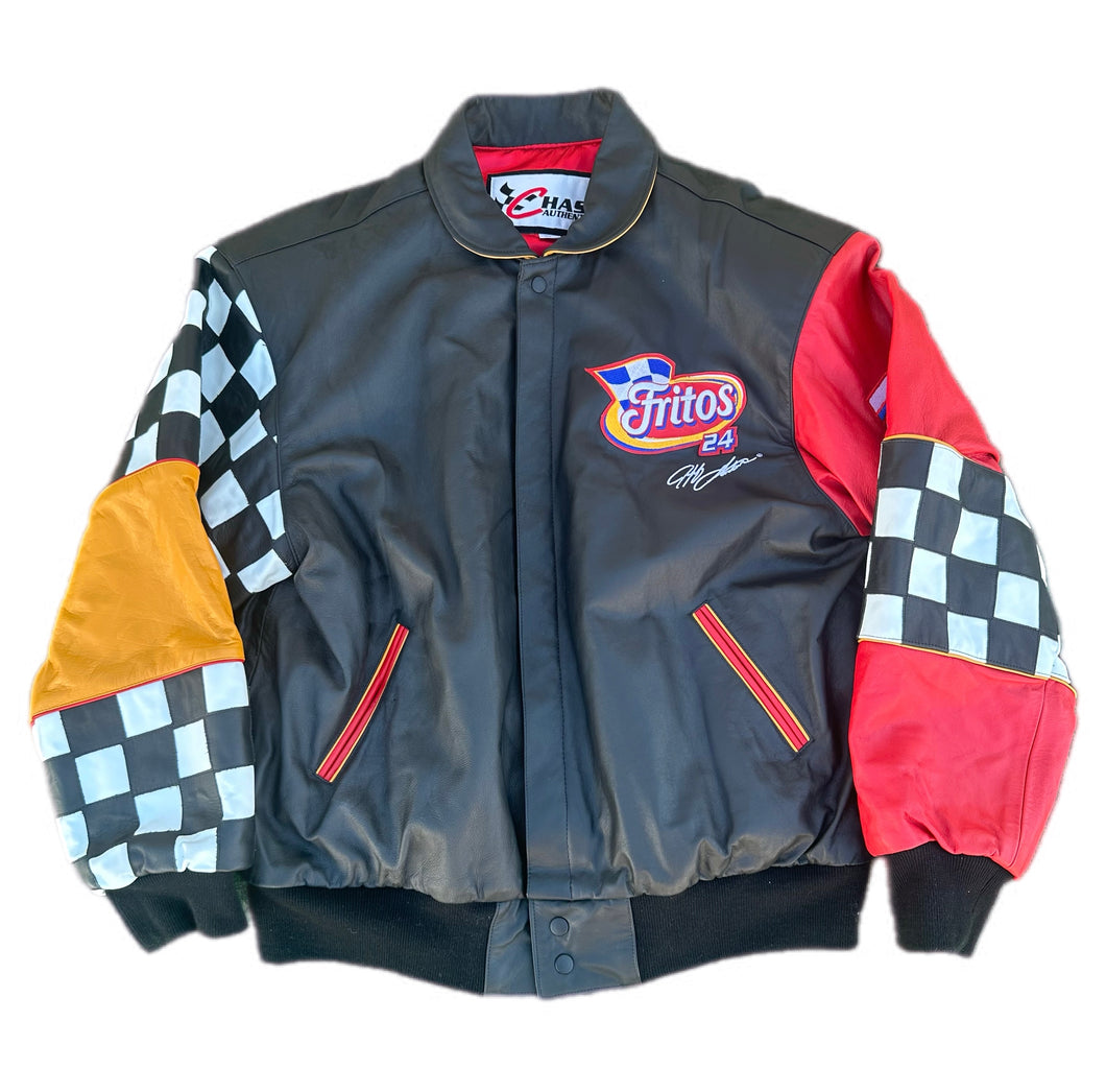 Jeff Gordon #24 Black Leather Jacket Large (XL) Chase Authentics Fritos Nascar