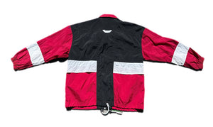 Vintage 90s 00s NIKE Colorblock WINDBREAKER Track Jacket Black White Burgundy M