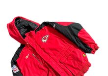 Load image into Gallery viewer, VINTAGE KANSAS CITY CHIEFS NFL REEBOK PRO LINE FULL ZIP JACKET MEDIUM M HOODED NWOT