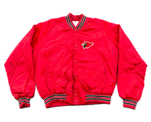 Vintage 80s 90s Chalk Line NFL Arizona Cardinals Satin Bomber Jacket USA L Large