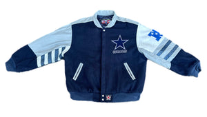 Vintage Jeff Hamilton NFL Dallas Cowboys Jacket Mens XXL Leather Wool Varsity