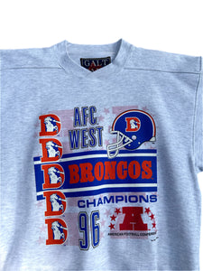 Vintage Starter Denver Broncos Sweatshirt Men’s MED Blue NFL AFC Champions 1996