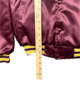 VINTAGE Arizona State University Jacket Mens Small Maroon Satin Swingster USA