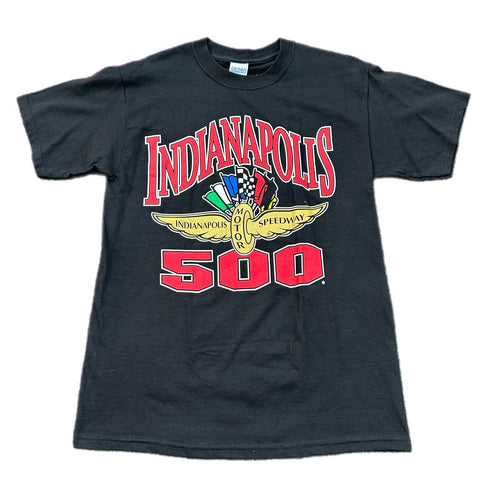 Vintage Indianapolis Indy 500 Motor Speedway  90s T-Shirt Black NASCAR NWT