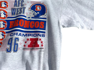 Vintage Starter Denver Broncos Sweatshirt Men’s MED Blue NFL AFC Champions 1996