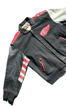 Load image into Gallery viewer, Vintage 90s Detroit Red Wings Jeff Hamilton JH NHL Hockey Leather Jacket | Large