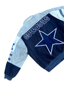 Vintage Jeff Hamilton NFL Dallas Cowboys Jacket Mens XXL Leather Wool Varsity