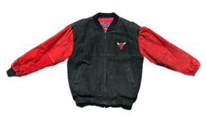 Vintage Jeff Hamilton Pro Sport Chicago Bulls NBA Leather Jacket Size Medium