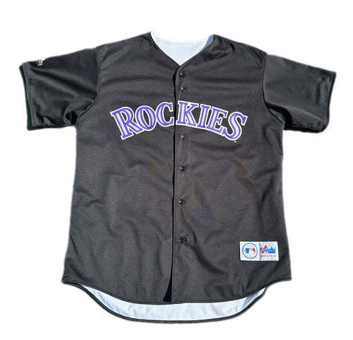 Vintage Majestic Made in USA Colorado Rockies MLB Licensed Reversible Jersey