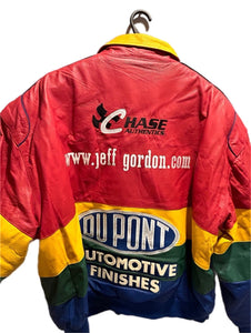 NASCAR Jacket XXL Vintage Jeff Hamilton DuPont Leather Coat 2XL