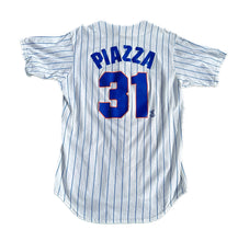 Load image into Gallery viewer, VTG Majestic New York Mets Mike Piazza Pinstripe Baseball Jersey Shirt L NWOT