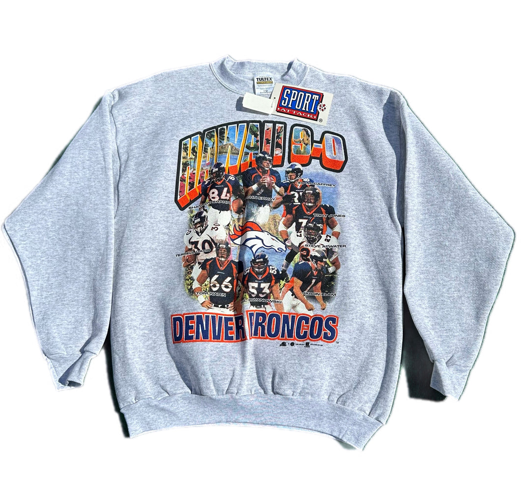 New Denver Broncos Vintage 90's Hawaii 9-0 Pro Bowl Player NFL Sweatshirt L