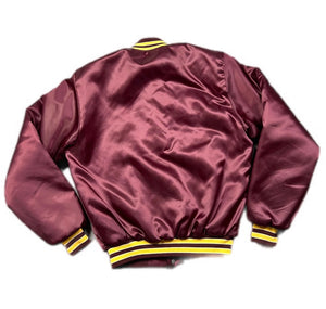 VINTAGE Arizona State University Jacket Mens Small Maroon Satin Swingster USA