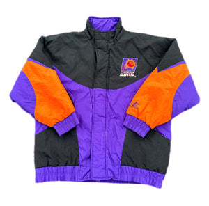 Vintage 90s Logo Athletic NBA Phoenix Suns Winter Parka Coat Jacket Mens Large L