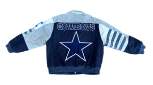 Vintage Jeff Hamilton NFL Dallas Cowboys Jacket Mens XXL Leather Wool Varsity