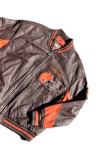 Load image into Gallery viewer, Vintage Carl Banks Leather Jacket Mens 2XL XXL Cleveland Browns NFL Football 90s