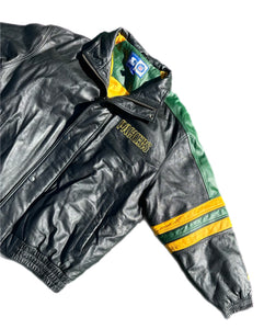 Green Bay Packers Leather Starter Jacket XL Jordan Love Team Excellent Condition