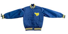 Load image into Gallery viewer, Vtg West Virginia Mountaineers Satin Bomber Jacket Mens M 1980s 80s Button Up