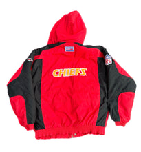 Load image into Gallery viewer, VINTAGE KANSAS CITY CHIEFS NFL REEBOK PRO LINE FULL ZIP JACKET MEDIUM M HOODED NWOT