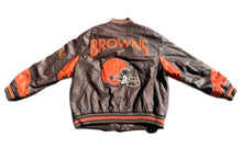 Load image into Gallery viewer, Vintage Carl Banks Leather Jacket Mens 2XL XXL Cleveland Browns NFL Football 90s