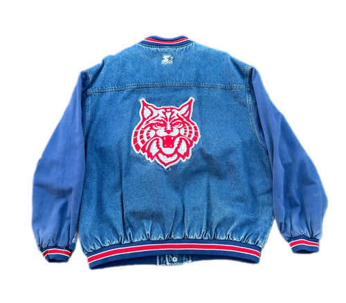Vintage University Of Arizona U Of A Wildcats Starter Classic Team Denim Jacket