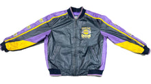 Load image into Gallery viewer, Vintage Los Angeles Lakers 3-Peat Leather Jacket Kobe Bryant &amp; Shaq Y2K Rare XL