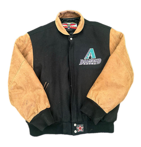 Vintage Arizona Diamondbacks World Series Wool Jacket L Large! Jeff Hamilton